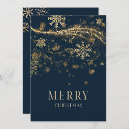 Elegant Modern Gold Glitter Chic Christmas Feestdagenkaart