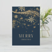 Elegant Modern Gold Glitter Chic Christmas Feestdagenkaart (Staand voorkant)