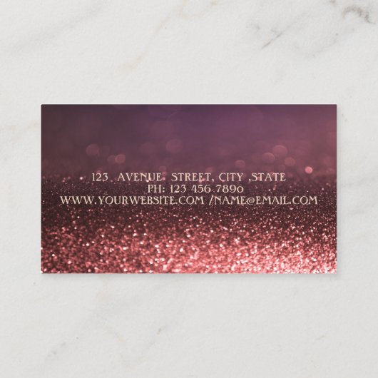 Elegant Modern Gold Glitter Dress, Striped Bokeh Visitekaartje (Achterkant)