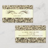 Elegant Modern Gold Glitter, Faux Lashes Visitekaartje (Voorkant / Achterkant)