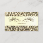 Elegant Modern Gold Glitter, Faux Lashes Visitekaartje (Voorkant)