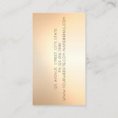 Elegant Modern, Gold Glitter Guitar, muziekdocent Visitekaartje (Achterkant)