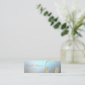 Elegant modern Gold Glitter hoofdtelefoon DJ, Conf Mini Visitekaartje (Staand voorkant)