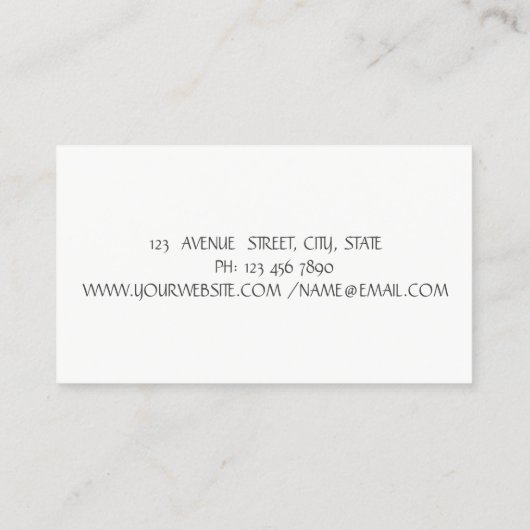 Elegant Modern, Gold Glitter Lashes, Makeup kunste Visitekaartje (Achterkant)