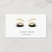Elegant Modern, Gold Glitter Lashes, Makeup kunste Visitekaartje (Voorkant)