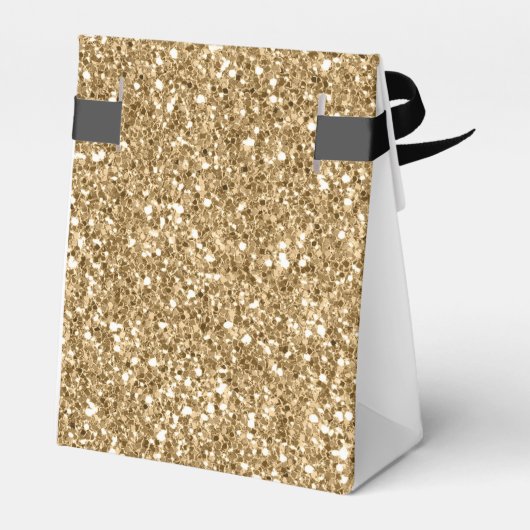 Elegant modern Gold Glitter Monogram Name Script Bedankdoosjes (Achterkant)