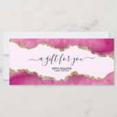 Elegant modern Gold Glitter Roze Agate (Voorkant)