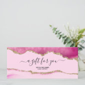 Elegant modern Gold Glitter Roze Agate (Staand voorkant)