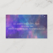 Elegant Modern, Gold Glitter Unicorn Paint Splash Visitekaartje (Achterkant)