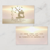 Elegant modern Gold Glitter Women Yoga Instructor Visitekaartje (Voorkant / Achterkant)