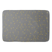 Elegant Modern Gold Golf Pattern Golfer Grey Badmat (Voorkant)