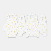 Elegant Modern Gold Golf Pattern Golfer White Bedankdoosjes (Uitgevouwen)