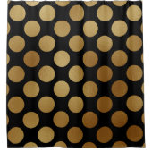 Elegant modern Gold Gradient Polka Dots Pattern | Douchegordijn (Voorkant)