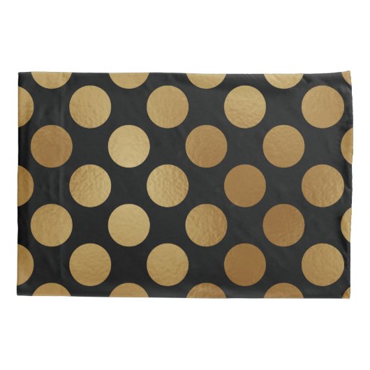Elegant modern Gold Gradient Polka Dots Pattern | Kussensloop (Achterkant-Links)