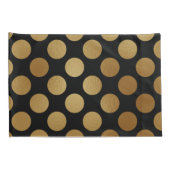 Elegant modern Gold Gradient Polka Dots Pattern | Kussensloop (Achterkant-Rechts)