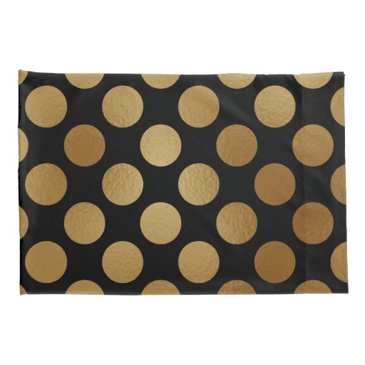Elegant modern Gold Gradient Polka Dots Pattern | Kussensloop (Achterkant-Rechts)