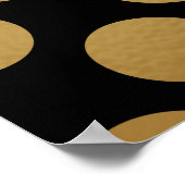 Elegant modern Gold Gradient Polka Dots Pattern | Poster (Hoek)