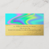 Elegant modern Gold Holographic Monogram Visitekaartje (Achterkant)