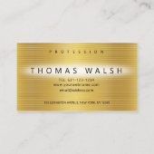Elegant Modern Gold Kaart met goudlijnen Visitekaartje (Achterkant)