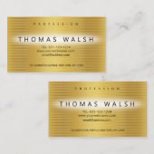 Elegant Modern Gold Kaart met goudlijnen Visitekaartje (Voorkant / Achterkant)