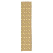 Elegant modern Gold-kerstrenrendierpatroon Korte Tafelloper (Voorkant)
