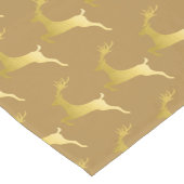 Elegant modern Gold-kerstrenrendierpatroon Korte Tafelloper (Hoek)