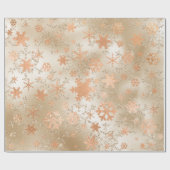 Elegant modern Gold-kerstsnowflake-patroon Cadeaupapier (Vlak)