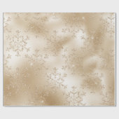 Elegant modern Gold-kerstsnowflake-patroon Cadeaupapier (Vlak)