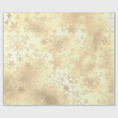 Elegant modern Gold-kerstsnowflake-patroon Cadeaupapier (Vlak)