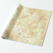 Elegant modern Gold-kerstsnowflake-patroon Cadeaupapier (Uitgerold)