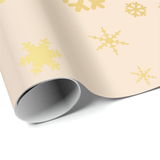 Elegant & modern Gold-kerstsnowflake-patroon Cadeaupapier (Rol Hoek)