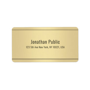 Elegant modern Gold Kijk Eenvoudig adres Sjabloon Etiket