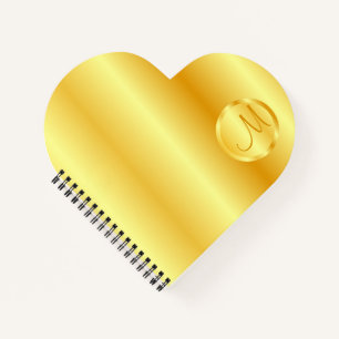 Elegant Modern Gold Kijk Monogram Sjabloon Notitieboek