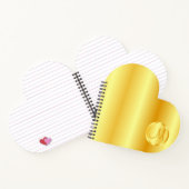 Elegant Modern Gold Kijk Monogram Sjabloon Notitieboek (Binnen)