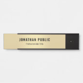 Elegant Modern Gold Kijk Sjabloon op maat Deurbordje (Voorkant)