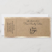 Elegant modern Gold Kraft Check Cadeaucertificaat (Achterkant)