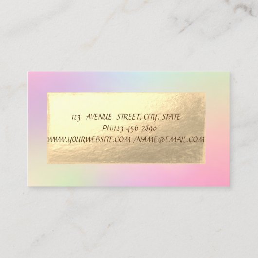 Elegant Modern Gold Lace Ombre Visitekaartje (Achterkant)