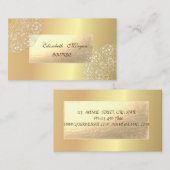 Elegant Modern, Gold, Lace Visitekaartje (Voorkant / Achterkant)