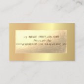 Elegant Modern, Gold, Lace Visitekaartje (Achterkant)