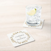 Elegant modern Gold Leaf, partij bij grote overeen Kartonnen Onderzetters (Insitu)