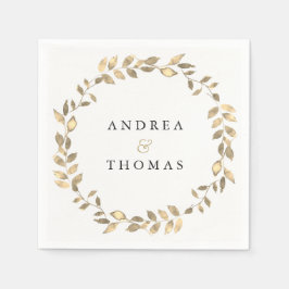 Elegant modern Gold Leaf, partij bij grote overeen Servetten