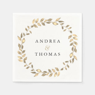 Elegant modern Gold Leaf, partij bij grote overeen Servetten
