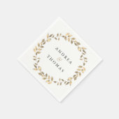 Elegant modern Gold Leaf, partij bij grote overeen Servetten (Hoek)