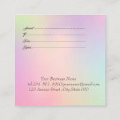 Elegant modern Gold Lijst, Confetti holografisch Kortingskaartje (Achterkant)