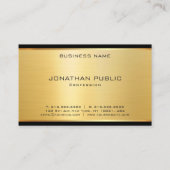 Elegant Modern Gold Look Luxe Glamour Sjabloon Visitekaartje (Achterkant)