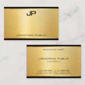 Elegant Modern Gold Look Luxe Glamour Sjabloon Visitekaartje (Voorkant / Achterkant)