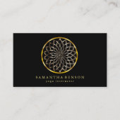 Elegant Modern Gold Lotus Logo Stijlvol koper Visitekaartje (Voorkant)