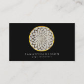 Elegant Modern Gold Lotus Logo Stijlvol koper Visitekaartje (Voorkant)