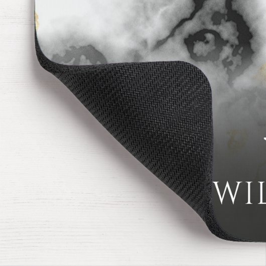 Elegant modern Gold Marble Monogram op maat Muismat (Hoek)