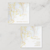 Elegant Modern Gold Marble Professional Sjabloon Vierkante Visitekaartje (Voorkant / Achterkant)